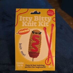 Itty Bitty Knit Kit Corn Dog Plush Kit - Yellow & Red